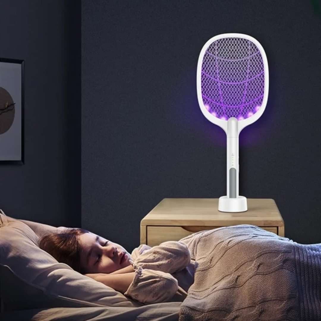 Raquette Anti-Moustiques Électrique avec Lampe UV – Rechargeable & Ultra Efficace