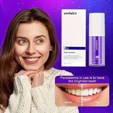 Dentifrice Violet Anti-Jaune – Sourire Blanc Instantané